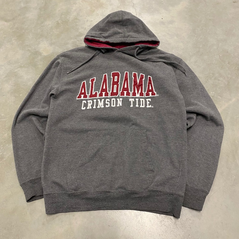 Alabama Crimson Tide Gray Hoodie Pullover Sweatshirt Men's Size Large